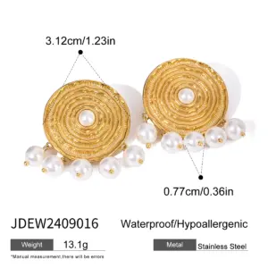 Stainless Steel Pearl Earrings U-Shape Model JDE2311061 18 S205bdd08d2764b6b811f80648e9eb300t