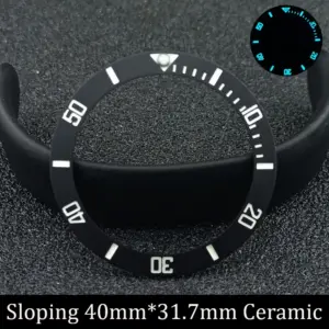 Black Ceramic Diver's Watch Bezel Insert 40mm 17 S20643e25dd6c42afb857e4d33cf927d29