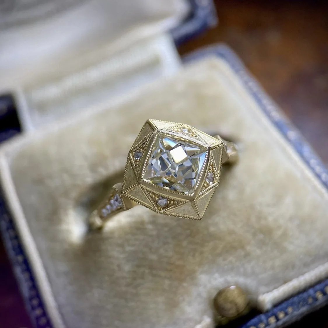 Gold Geometric Zircon Ring for Women 3 Gold Geometric Zircon Ring for Women - Image 3