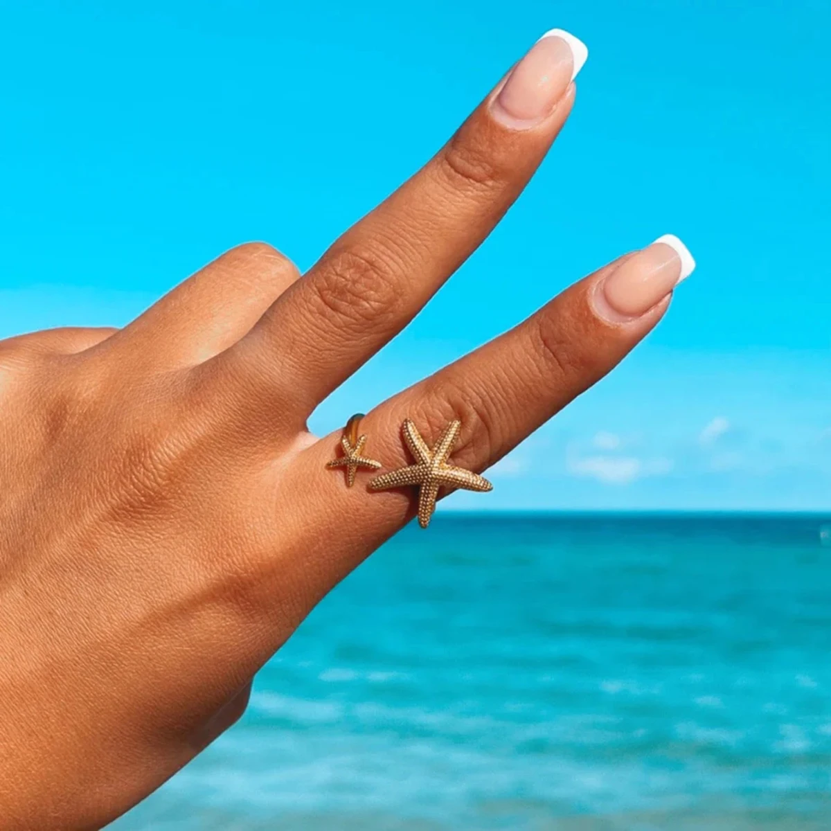 Stainless Steel Ocean Starfish Ring 1 Stainless Steel Ocean Starfish Ring