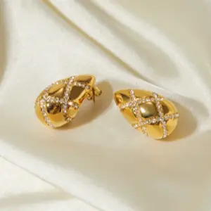 Gold-Tone Rhinestone Drop Earrings for Women 9 S211b4a39d0bd4756b5075456d2cb7f0c8