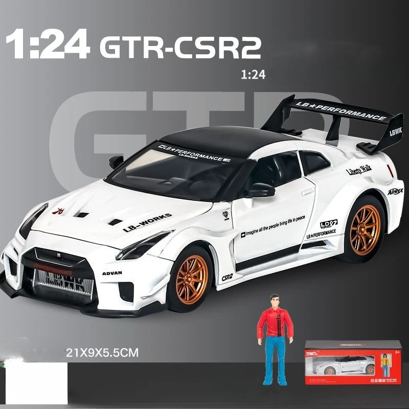 1:24 Diecast GTR CSR2 R34 Sports Car Model 9 1:24 Diecast GTR CSR2 R34 Sports Car Model - Image 9