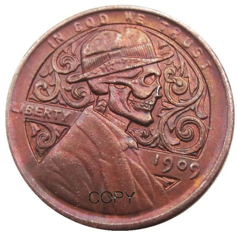 Vintage Lincoln Cent Skull Coin for Collectors 2 Vintage Lincoln Cent Skull Coin for Collectors - Image 2