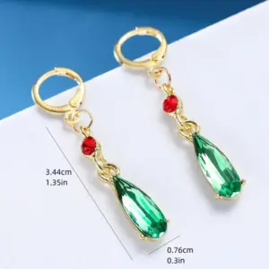 Elegant Green and Red Drop Earrings for Women 6 S216fb9fa5bbd41d48065c427f88d4704C