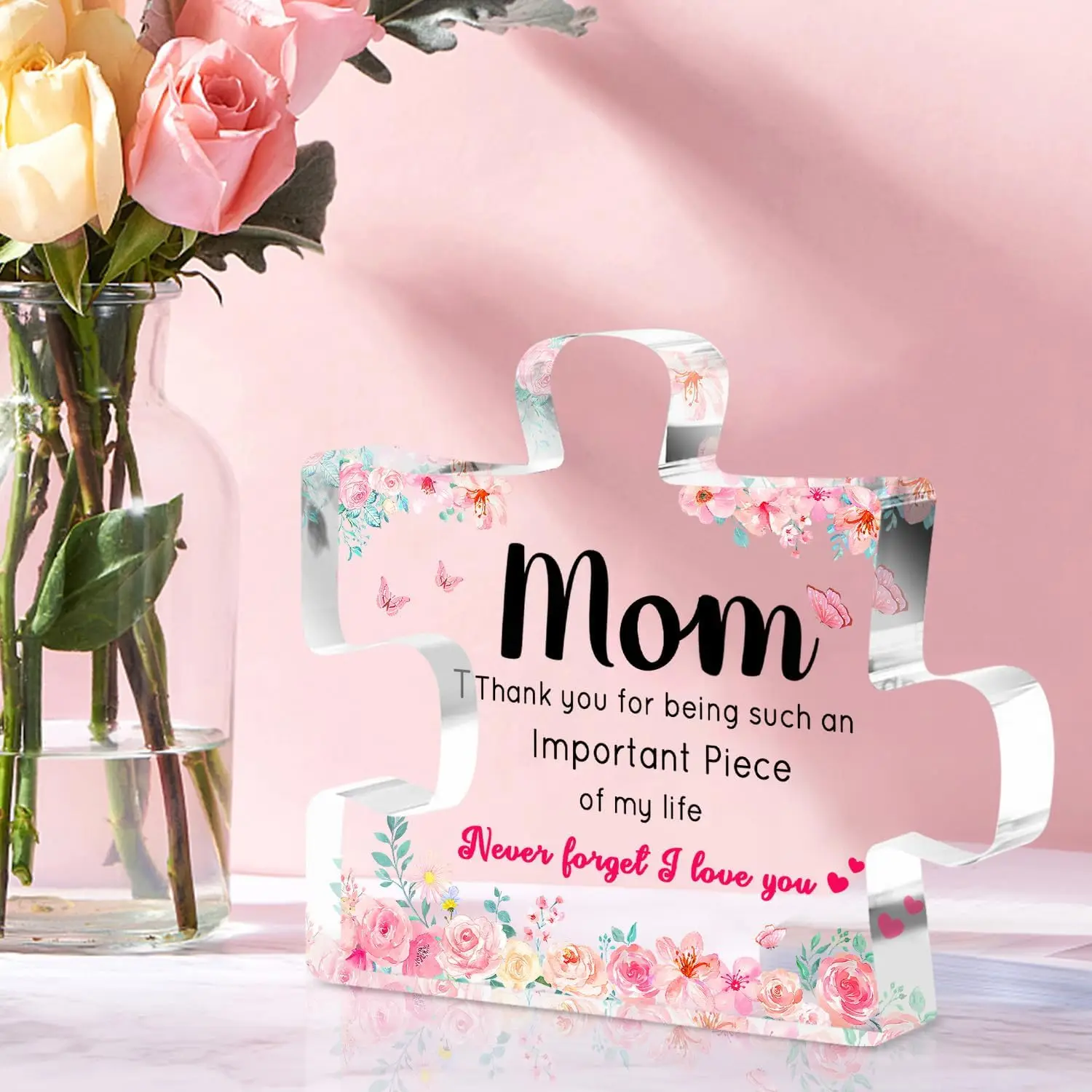 Mother’s Day Acrylic Gift Plaque with Floral Design 4 Mother’s Day Acrylic Gift Plaque with Floral Design - Image 4