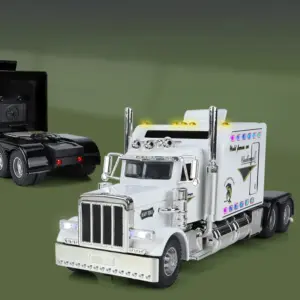 Black 1:24 Scale Peterbilt 389 Diecast Model 15 S217846b3364745b280c8a966cc8593d9Y