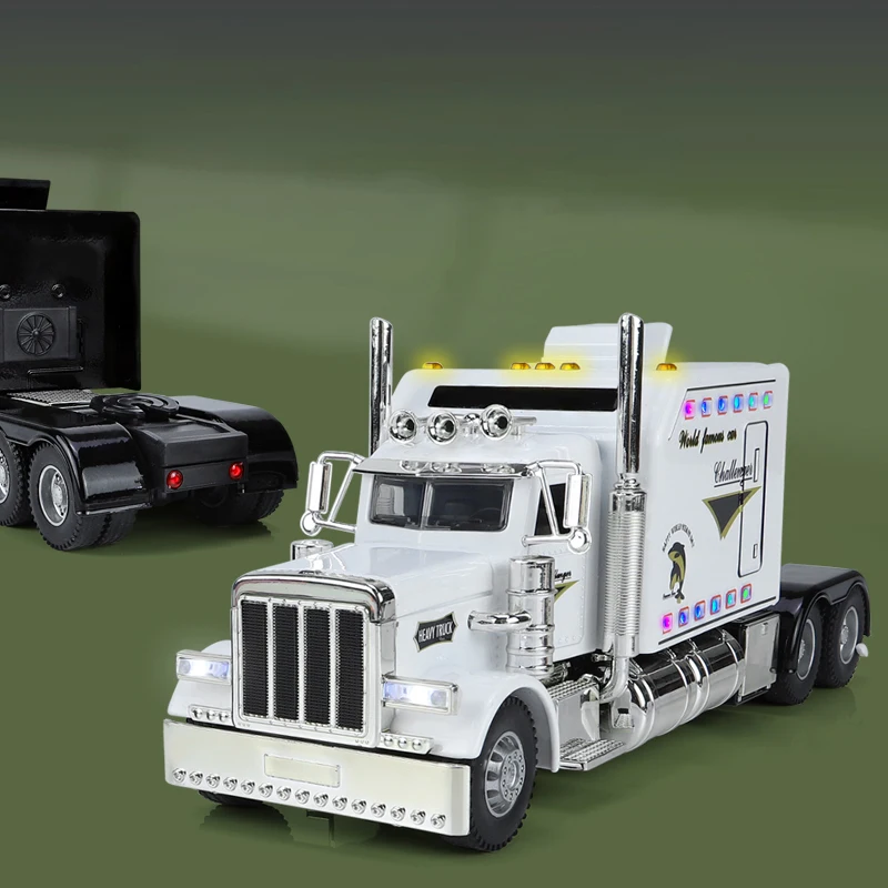 Black 1:24 Scale Peterbilt 389 Diecast Model 6 Black 1:24 Scale Peterbilt 389 Diecast Model - Image 6