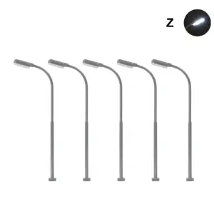 Set of 5 LED Model Street Lamps for HO-Z Scales 19 S21911317c30b45d39bdbab487aa89bc1E