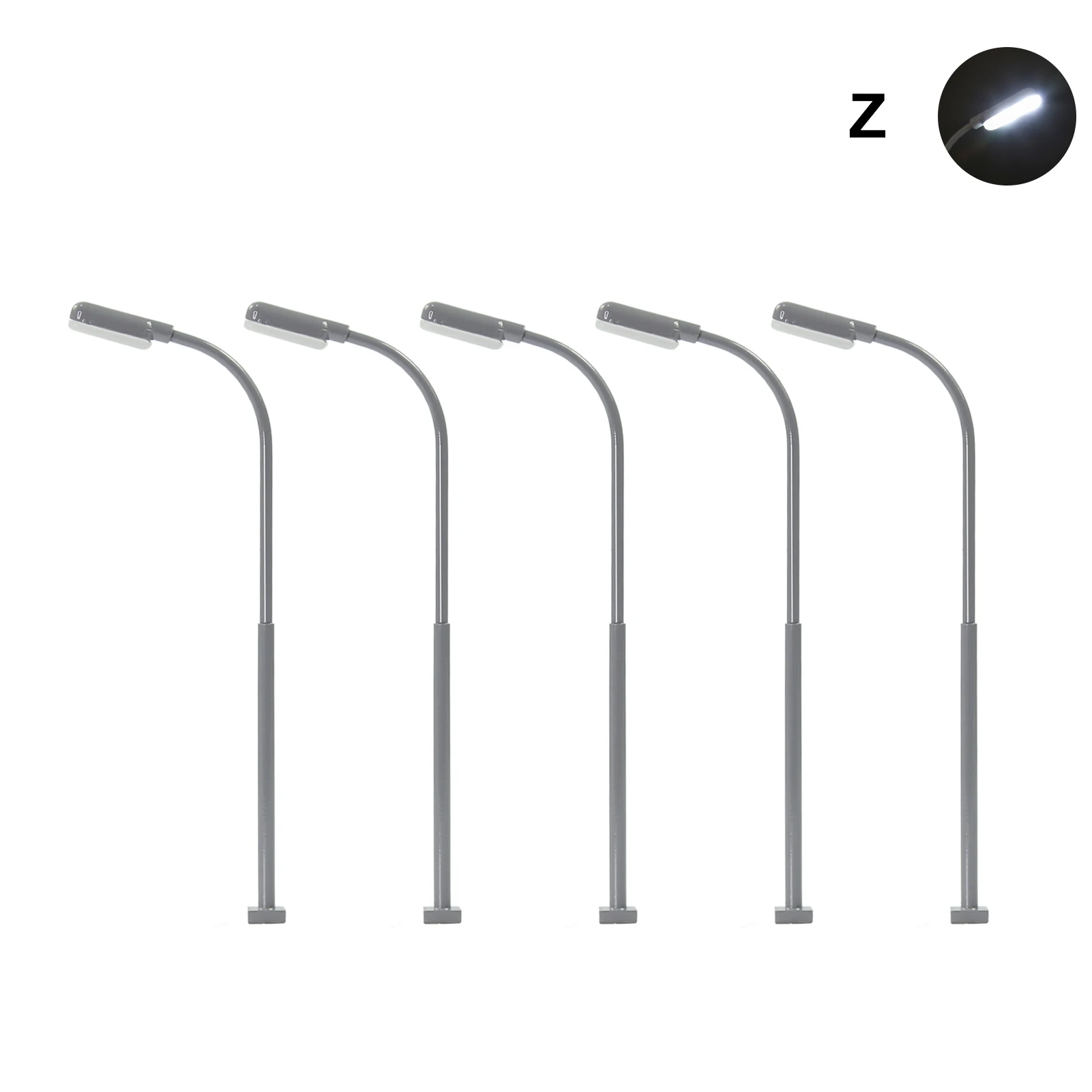 Set of 5 LED Model Street Lamps for HO-Z Scales 10 Set of 5 LED Model Street Lamps for HO-Z Scales - Image 10