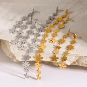 Stainless Steel Daisy Flower Earrings 13 S21a9cdc5726a4160a487f0b4aa5fcdab8