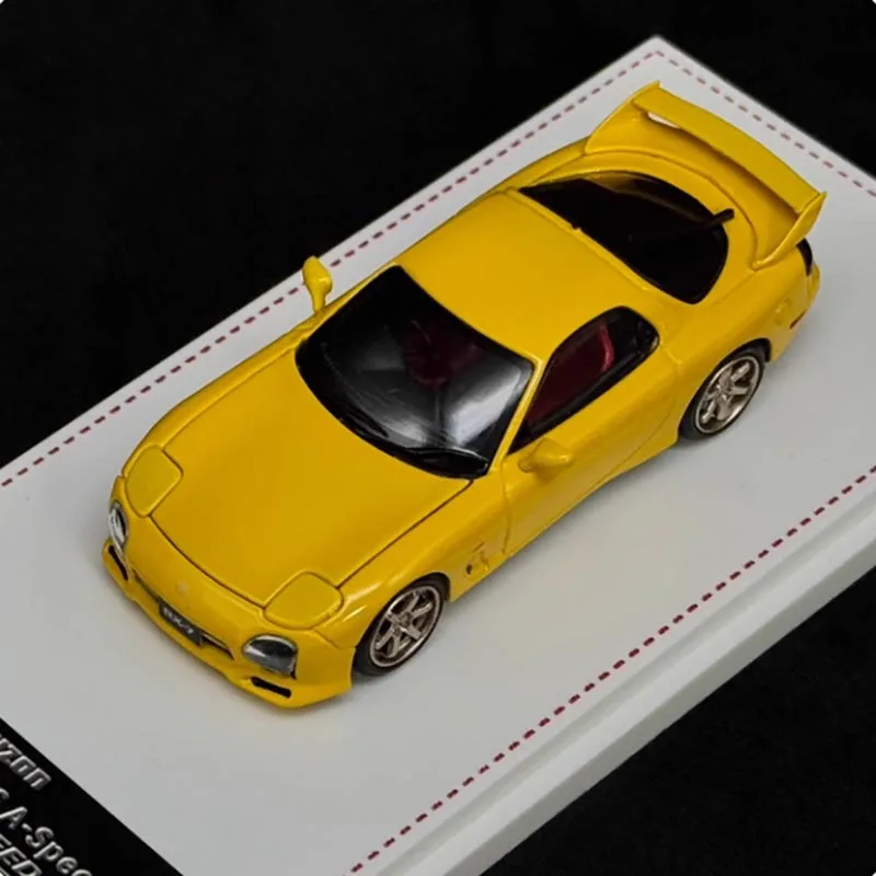 Vibrant Yellow Mazda RX7 FD3S Model 1/64 Scale 2 Vibrant Yellow Mazda RX7 FD3S Model 1/64 Scale - Image 2