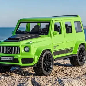 Vibrant Green 1:32 Scale Diecast Police Car