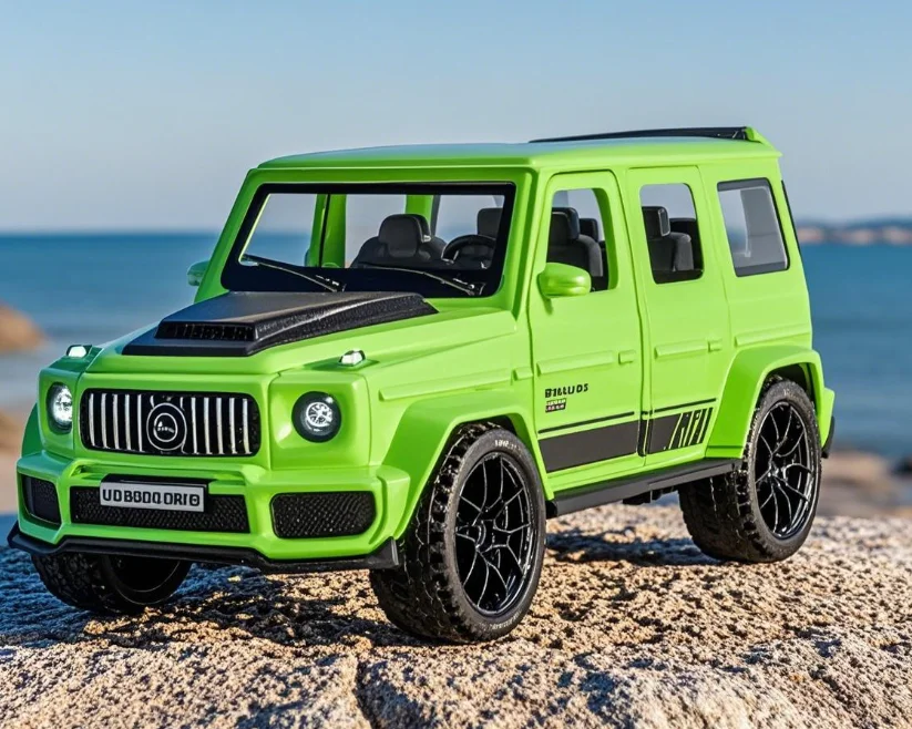 Vibrant Green 1:32 Scale Diecast Police Car 1 Vibrant Green 1:32 Scale Diecast Police Car