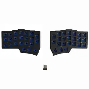 Black and Gray YMDK Corne V4 Wireless Keyboard