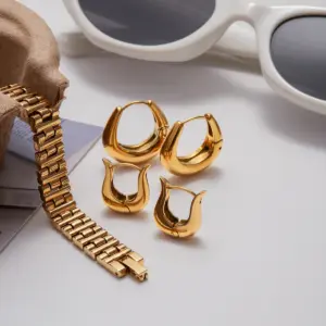 Gold Skeleton Hoop Earrings for Women 11 S21f0c124ded745469d9c52658b4d86d9D