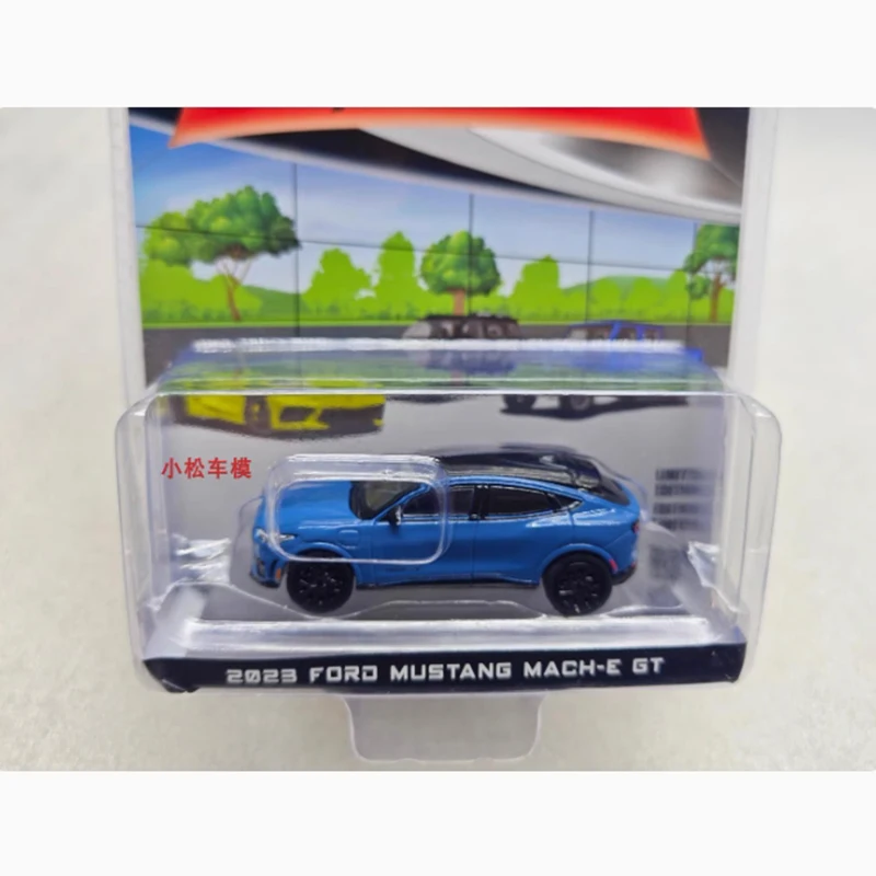 Blue Ford Mustang Mach-E GT 1/64 Diecast Model 2 Blue Ford Mustang Mach-E GT 1/64 Diecast Model - Image 2