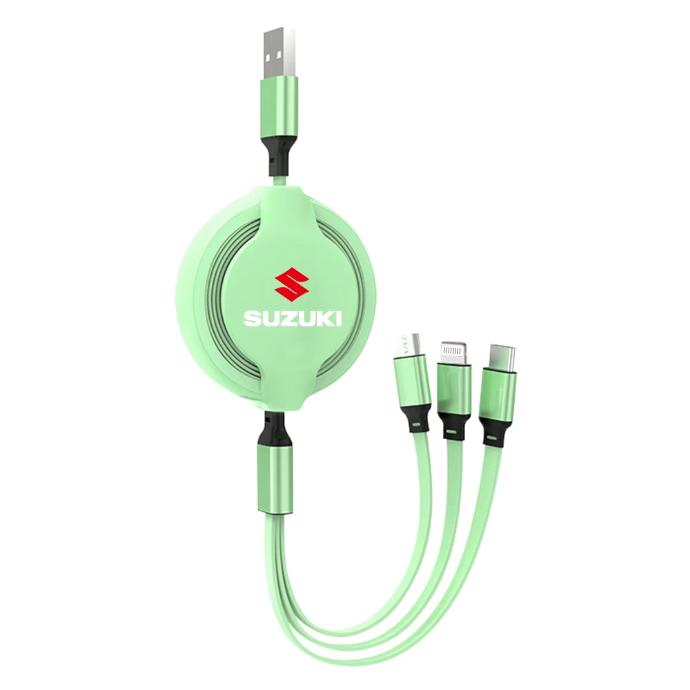 Colorful Suzuki Retractable 3-in-1 USB Cable 8 Colorful Suzuki Retractable 3-in-1 USB Cable - Image 8