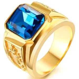 Bold Men's Cocktail Ring with Black Stone 11 S223cfa43057f467e92f01c525f196d97h