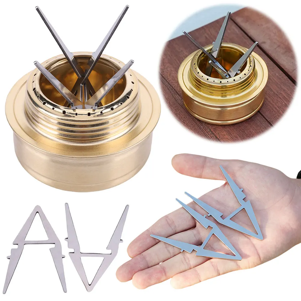 Portable Brass Outdoor Alcohol Stove for Camping 3 Portable Brass Outdoor Alcohol Stove for Camping - Image 3