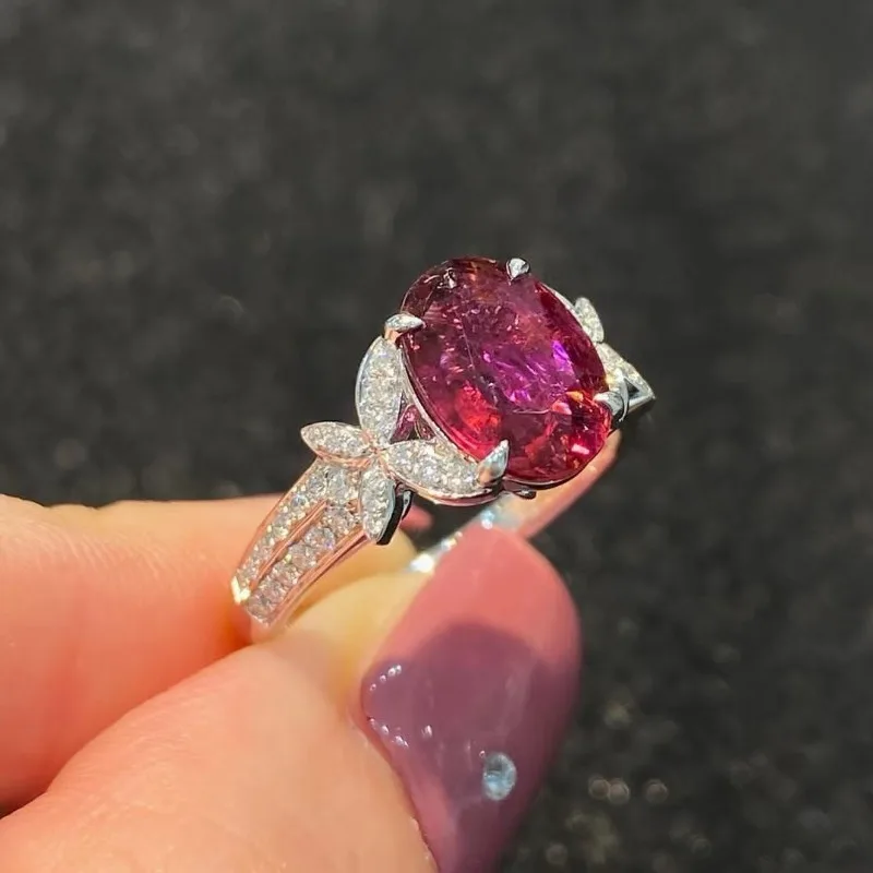 Gold Butterfly Ring with Zircon Inlay 2 Gold Butterfly Ring with Zircon Inlay - Image 2