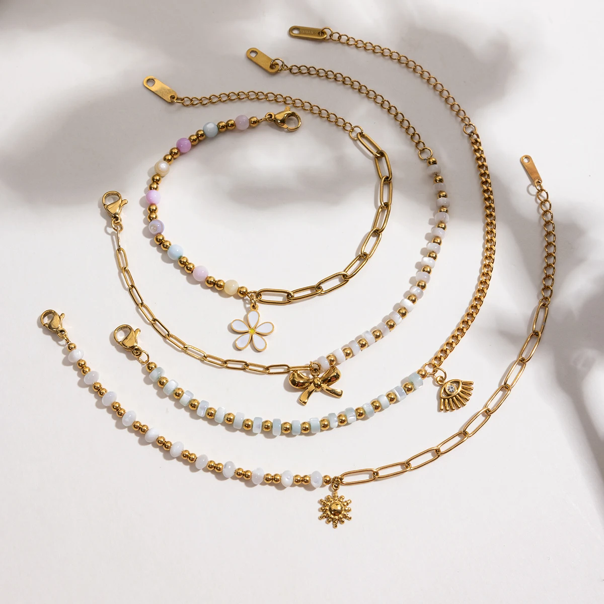 Stainless Steel Gold-Tone Women's Bracelet 5 Stainless Steel Gold-Tone Women's Bracelet - Image 5