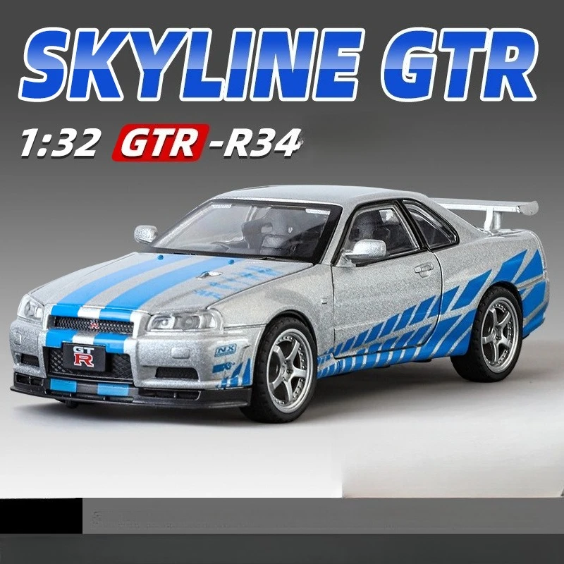 Nissan GTR R34 Skyline Diecast Model 1:32 Scale 9 Nissan GTR R34 Skyline Diecast Model 1:32 Scale - Image 9