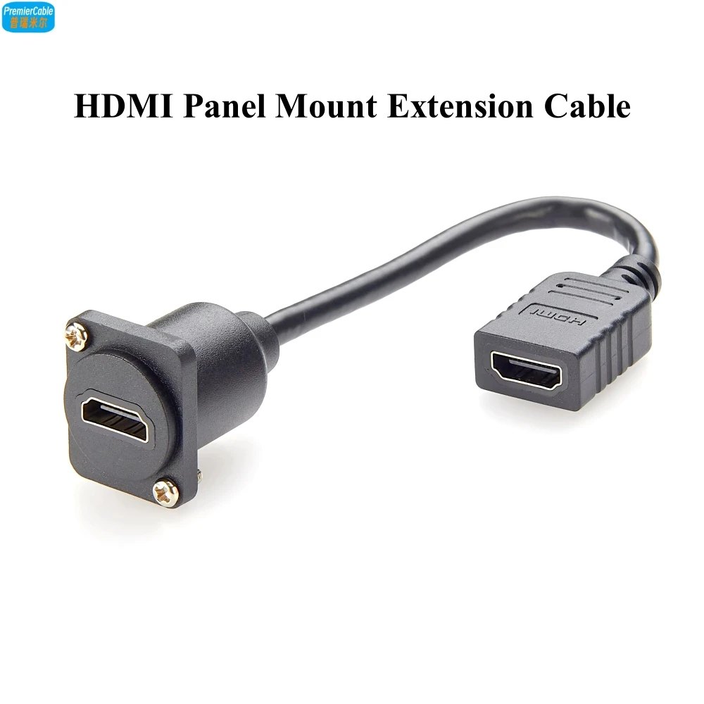 HDMI 1.4 Panel-Mount Extension Cable 20cm 1 HDMI 1.4 Panel-Mount Extension Cable 20cm