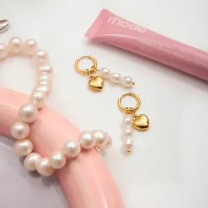 Stainless Steel Heart Drop Earrings for Women 12 S22a34387d68d49e6823737f036b5dc1af