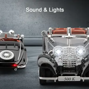 Vintage 1:32 Scale Diecast Car Model with Lights 14 S22c16fdc122f4b1ea950fb6a75756ef45