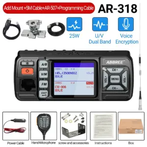 ABBREE AR-318 Dual-Band Transceiver 10W-25W, 128 Channels 18 S22d216b51acc44538c258f5747a7738cD