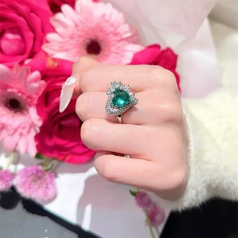 Women's Emerald-Shaped Zirconia Ring 2 Women's Emerald-Shaped Zirconia Ring - Image 2