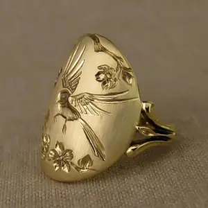 Vintage Floral Geometric Cocktail Ring for Women 8 S231dccc2ebeb44a08633a94f9ee80a9an