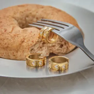 Gold-Tone Stainless Steel Heart Earrings 13 S2361acbc67814c12b97410ff28f191a7W