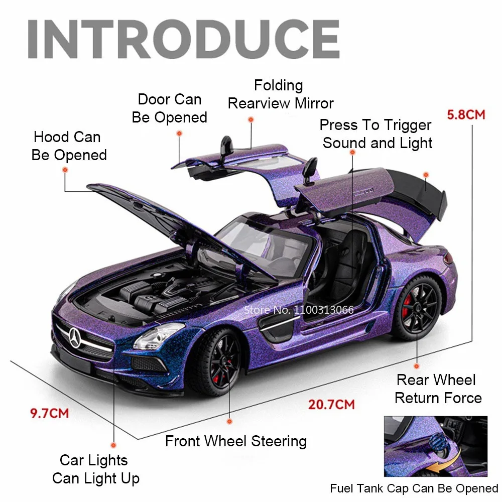 1:24 Scale Diecast Supercar Model 6 1:24 Scale Diecast Supercar Model - Image 6