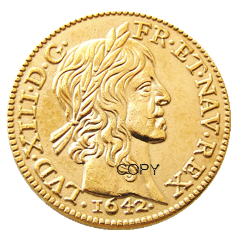 Vintage French Coin Set 1640-1643 in Gold Plating 5 Vintage French Coin Set 1640-1643 in Gold Plating - Image 5