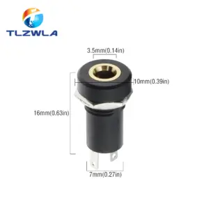 Set of Five Black 3.5mm Audio Connectors with Gold Plating 10 S239fdd1b81974c7da794ad8fd79f6105t 1