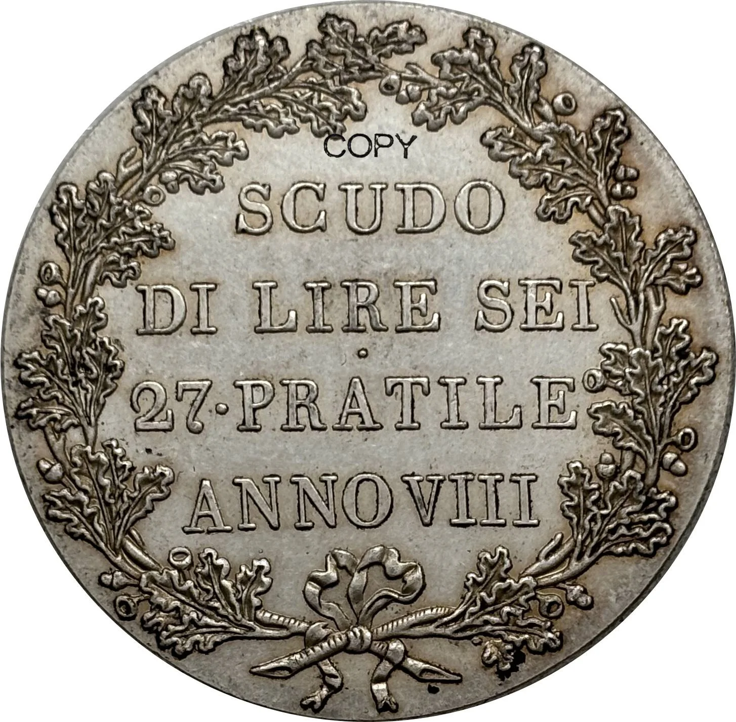 Italian States 1800 Silver Replica Coin 6 Italian States 1800 Silver Replica Coin - Image 6