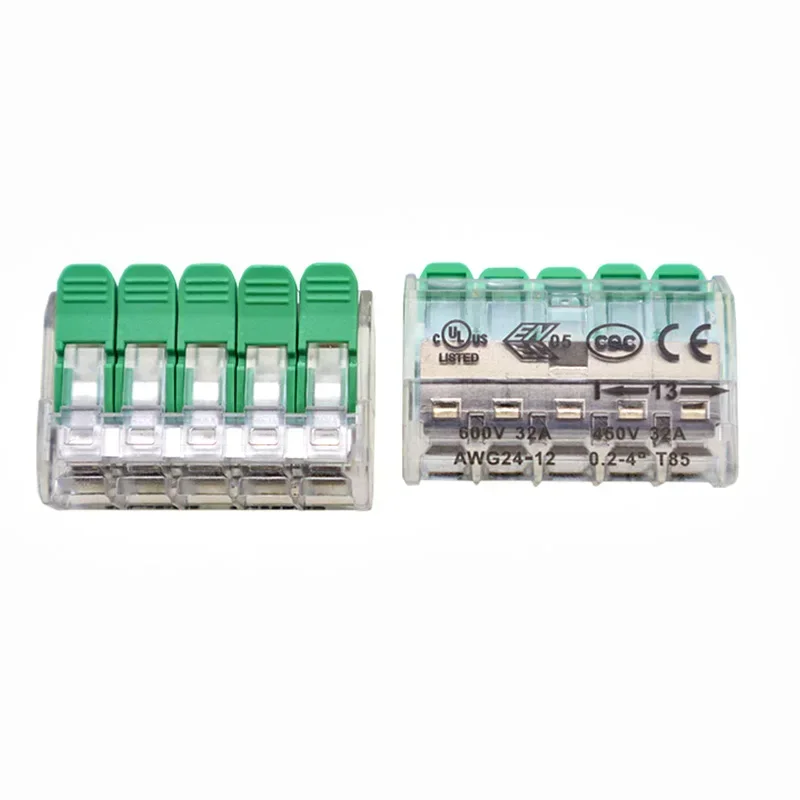 Premium Transparent Wiring Terminal Set with Green Locking Levers 4 Premium Transparent Wiring Terminal Set with Green Locking Levers - Image 4