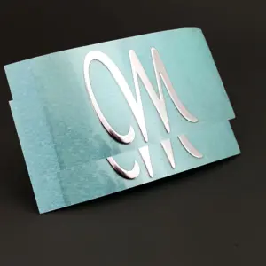 Silver Metal Guitar Peghead Decal with 3-Loop Logo 5 S23ba90d48ecc4cca99dc9a3e48dbea4e3