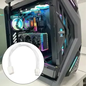 6-Pin PCIe Power Extender Cable 32cm Black & White 10 S23c24922b6f9431bb5f9b70fc10d585fo