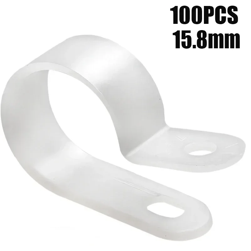 100-Pack Nylon P Cable Clips for Organization 6 100-Pack Nylon P Cable Clips for Organization - Image 6