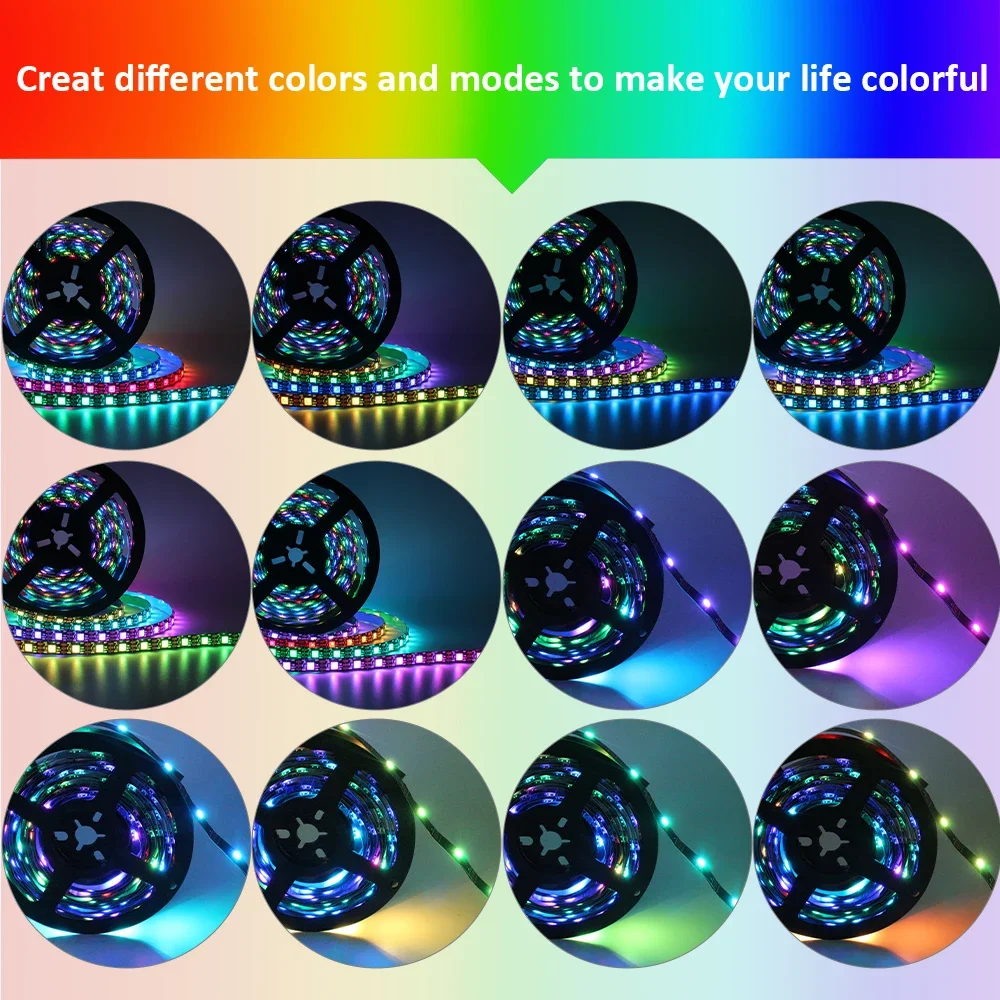 5M WS2812B RGB LED Strip Lights 30/60 LEDs 5 5M WS2812B RGB LED Strip Lights 30/60 LEDs - Image 5