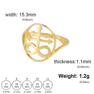 Lucifer Sigil Stainless Steel Ring for Men & Women 19 S23dd88aa840b4a47b9deb56614f2df6fT