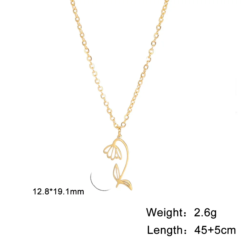 Birth Month Flower Necklace Collection 7 Birth Month Flower Necklace Collection - Image 7