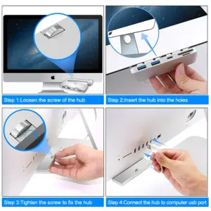 USB 3.0 Hub for iMac, 3 Ports, SD Card Reader 11 S23e0c1505fec4f2bbd4e261d5bc164592