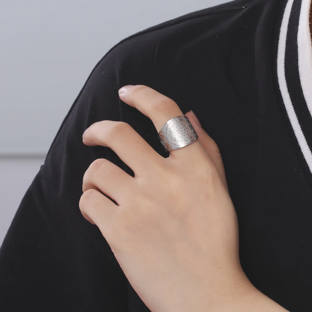 Angel Seal Archangel Ring with Sacred Geometry 2 Angel Seal Archangel Ring with Sacred Geometry - Image 2