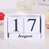 Vintage Wooden Calendar Blocks for Desk