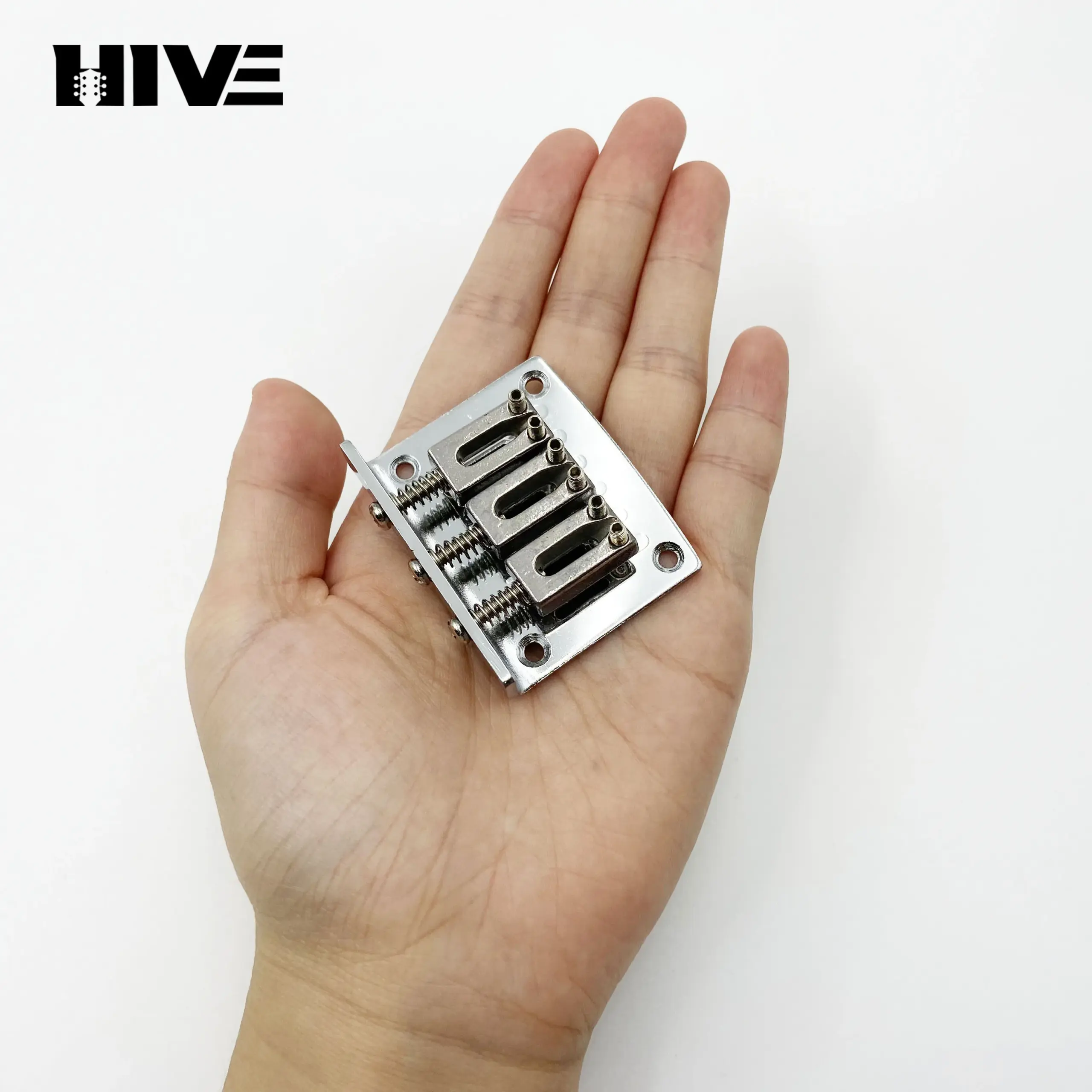 3-String Guitar Bridge Drawplate in Chrome, Gold, Black 6 3-String Guitar Bridge Drawplate in Chrome, Gold, Black - Image 6