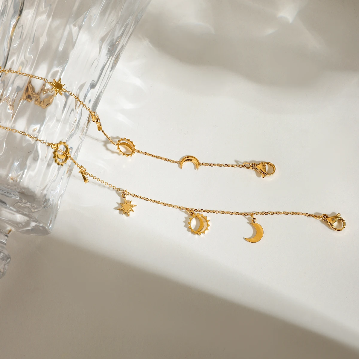 Celestial Stainless Steel Chain Bracelet for Women 6 Celestial Stainless Steel Chain Bracelet for Women - Image 6