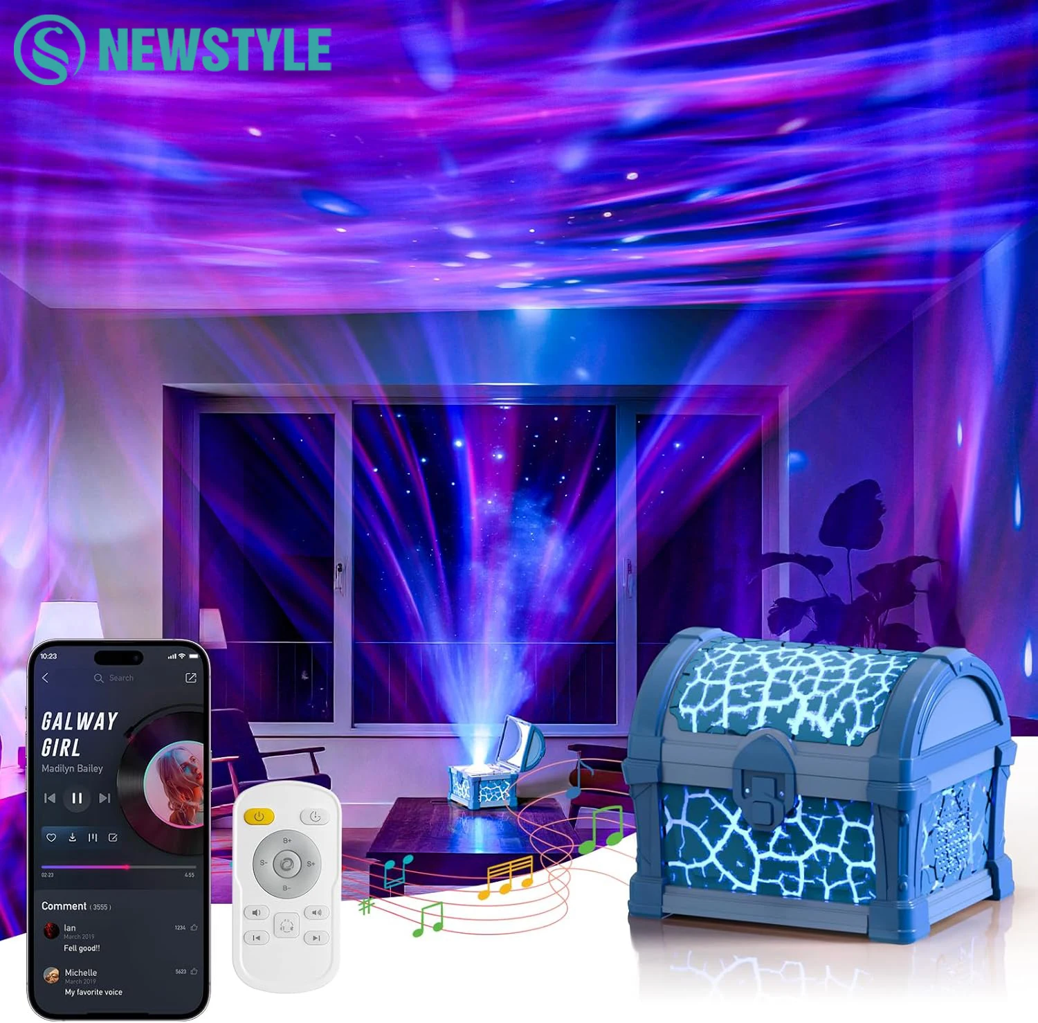 Galaxy Treasure Chest Night Light Projector 1 Galaxy Treasure Chest Night Light Projector